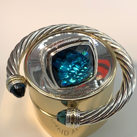 David Yurman Jewelry Used David Yurman 7mm Ss And Gold Bracelet